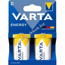 Varta Energy D (g�li�t) 1.5V 2db/csomag hagyom�nyos elem alk�li