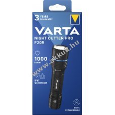 Varta LED zsebl�mpa Night Cutter Pro F20R 1000lm l�tium-ion