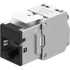 Goobay RJ45 CAT 6A STP Keystone-modul Slim 14,5mm fekete