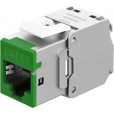 Goobay RJ45 CAT 6A STP Slim Keystone-modul z�ld 14,5mm sz�les