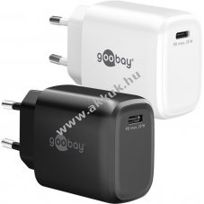 Goobay USB-C PD GaN gyorst�lt� 25W 1x USB-C csatlakoz�