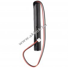 Helyettes�t� akku AA Mignon ceruza 2,4V 1800mAh v�szvil�g�t�s 100x15mm 25cm k�bel JST EHR-2 NiMH