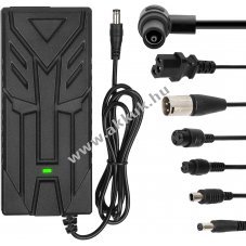 H�l�zati t�lt�, t�pegys�g, adapter e-bike/roller Li-Ion akkuhoz 54.6V 2A, 7 f�le csatlakoz�val