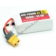 Pichler RED POWER XT 3S1P 11,1V 1500mAh XT60 modell�p�t� akku LiPo