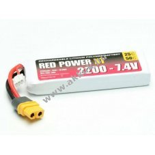 Pichler RED POWER XT 2S1P 7,4V 2200mAh modell�p�t� akku XT60 LiPo