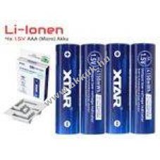 XTAR AA Mignon ceruza LR6 akku 1,5V 2500mAh 4db/csomag Li-Ion
