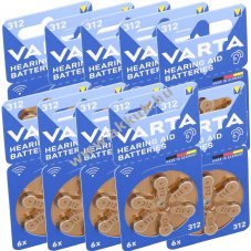 Varta 312 1.4V 60db (10x6db/csomag) hall�k�sz�l�k elem Zinc Air