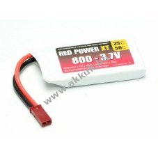 Pichler RED POWER 3,7V 800mAh modell�p�t� akku JST/BEC csatlakoz�val LiPo
