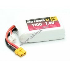 Pichler RED POWER XT akku 7,4V 1100mAh 2S1P XT60 csatlakoz� modell�p�t� LiPo