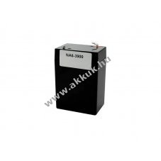 Axcom NA6-3900 n�trium-ion akku 6V 3,9Ah 4,7mm csatlakoz�