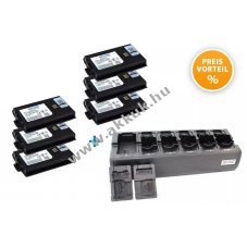 Axcom SP8000-19 7,4V 1880mAh 6db akku + SM-LG66-STP8000 6+6 t�lt� Sepura Li-Poly