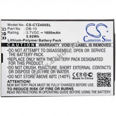 Helyettes�t� sz�t�r akku Canon Wordtank Z400 DB-10 1600mAh 5.92Wh