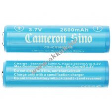 Helyettes�t� ipari akku 18650 2600mAh 9.62Wh 2db/csomag PCB v�dett Li-ion
