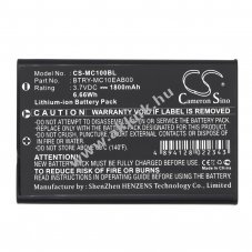 Helyettes�t� vonalk�dolvas� akku Wasp WDT3200 633808920326 1800mAh 6.66Wh
