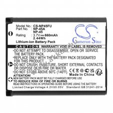 Helyettes�t� kamera akku Avision NP-45 Fujifilm FinePix Z250fd 660mAh 2.44Wh 3.7V