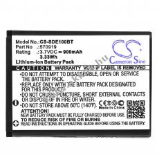 Helyettes�t� riaszt�rendszer akku SEDEA S5/570919 900mAh 3.33Wh