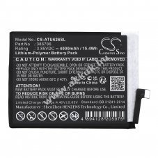 Helyettes�t� telefon akku AT&T U668AA 386786 4000mAh 15.4Wh