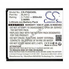 Helyettes�t� telefon akku Fly IQ434 BL6412 800mAh 2.96Wh