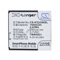 Helyettes�t� telefon akku Highscreen Omega Q TBW5931 1600mAh 5.92Wh