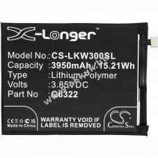Helyettes�t� telefon akku LG W30/Q6322 3950mAh 15.21Wh