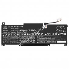 Helyettes�t� laptop akku MSI Modern 15 A10M-296IN BTY-M491 4500mAh 51.3Wh