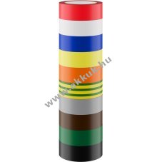 Goobay Tools PVC elektromos szigetel�szalag 19mm x 10m 10db/csomag 10 k�l�nb�z� sz�n