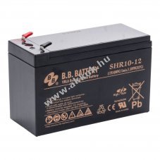 B.B. Battery SHR10-12 AGM �lom akku 12V 10Ah T2 Faston 6,3mm