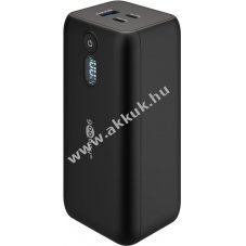 Goobay powerbank 20000mAh Power Delivery 65W USB-C PD USB-A QC 3x p�rhuzamos t�lt�s