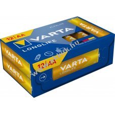 Varta Longlife AA LR06 1.5V 12db/csomag hagyom�nyos elem Alkaline