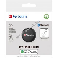 Verbatim My Finder Coin MYFC-01B Bluetooth tracker fekete CR2032 IP66
