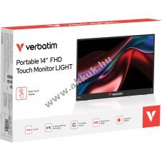 Verbatim Hordozhat� Monitor LIGHT 14 Full HD USB-C Mini HDMI IPS �rint�k�perny�
