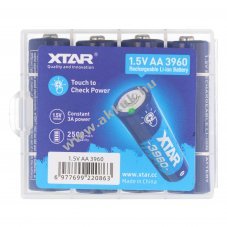 Xtar �jrat�lthet� AA (ceruza) akku 1,5V 2500mAh 4db/csomag (csak speci�lis t�lt�vel) Li-ion