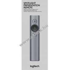 Logitech Spotlight Presenter vezet�k n�lk�li Bluetooth sz�rke gyroszk�pos 3 gombos Akkuos