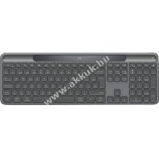 Logitech K980 Signature Slim Solar+ vezet�k n�lk�li billenty�zet DE Bluetooth USB-C Logi Bolt grafit