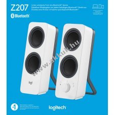 Logitech Z207 Bluetooth hangsz�r�k sztere� 2.0 5W feh�r
