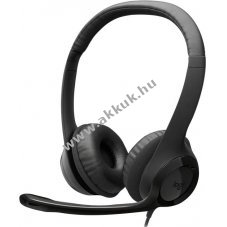 Logitech Headset H390 USB-C sztere� fekete Retail