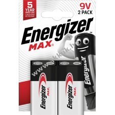 Energizer Max E-Block 6LR61 9V 2db/csomag hagyom�nyos elem Alkaline