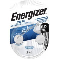 Energizer CR2016 gombelem 3V 2db/csomag Ultimate Lithium