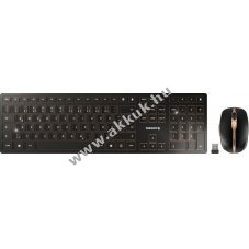 Cherry DW 9100 Slim vezet�k n�lk�li billenty�zet-eg�r szett DE Bluetooth 2400 dpi Li-Ion