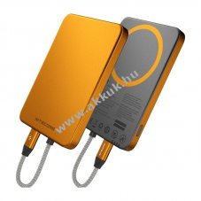 Nitecore POCKET5 5000mAh powerbank be�p�tett USB-C k�bel 22,5W IPX7 narancs
