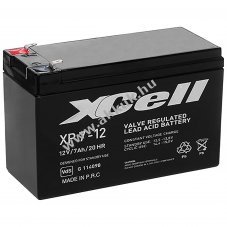XCell XP7-12 VdS AGM 12V 7,0Ah Faston4,8mm F2 akku �lom