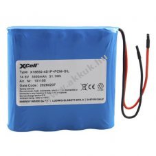 XCell akkupakk 14,8V 3500mAh 4S1P nyitott k�bellitze Li-Ion