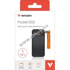 Verbatim SSD 1TB USB 3.2 Gen2 Type-C Pocket kulcstart� fekete-narancs csomag