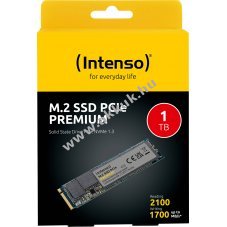 Intenso SSD M.2 2280 1TB PCIe 3.0 NVMe 2100/1700MB/s Premium Retail