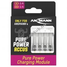 Ansmann Pure Power t�lt� 1-4 Li-Ion Micro AAA / Mignon ceruza AA USB-C k�bellel