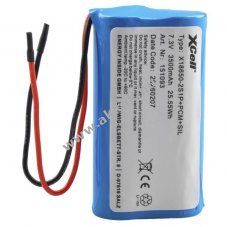 XCell akku 7,4V 3500mAh nyitott k�belv�gekkel Li-Ion