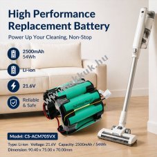 Helyettes�t� porsz�v� akku Aura VM7050 1191708 2500mAh 54Wh