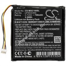 Helyettes�t� gps akku Cyclo100 UF553436G 3,7V 700mAh 2,59Wh