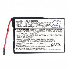 Helyettes�t� gps akku RoadMate 2000 37-00030-001 1250mAh 4.63Wh