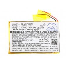 Helyettes�t� billenty�zet eg�r akku Rii mini i24 1507-030408 3.7V 650mAh Li-ion 2.41Wh